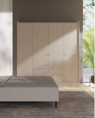 Szafka nocna Grande GR15, z szufladą, Beż piaskowy, MEBLAR