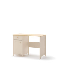 Biurko Story SO-03, szuflada, drzwiczki, Beż piaskowy/ Dąb vincenza bielona, LENART