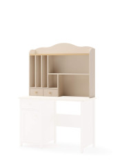 Nadstawka-regał Story SO-04, szufladki, półki, Beż piaskowy/ Dąb vincenza bielona, LENART