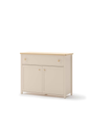 Komoda Story SO-05, drzwi, szuflada, Beż piaskowy/ Dąb vincenza bielona, LENART