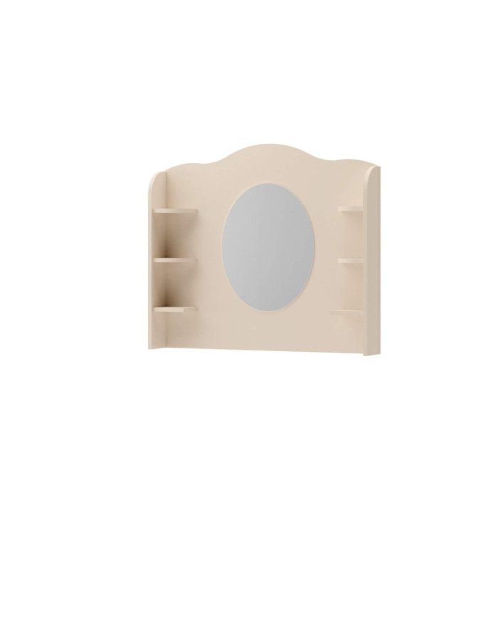 Nadstawka-lustro Story SO-06, szufladki, półki, Beż piaskowy/ Dąb vincenza bielona, LENART