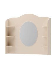 Nadstawka-lustro Story SO-06, szufladki, półki, Beż piaskowy/ Dąb vincenza bielona, LENART