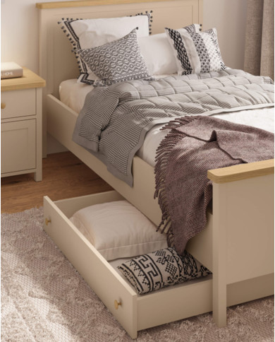 Szuflada do łóżka Story SO-09, Beż piaskowy/ Dąb vincenza bielona, LENART