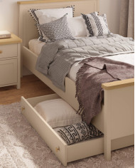 Szuflada do łóżka Story SO-09, Beż piaskowy/ Dąb vincenza bielona, LENART