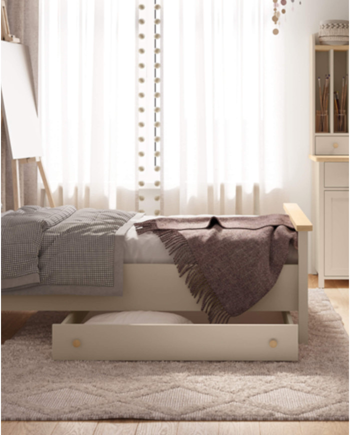 Szuflada do łóżka Story SO-09, Beż piaskowy/ Dąb vincenza bielona, LENART