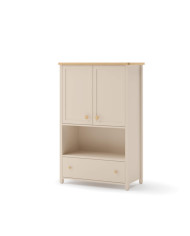 Komoda wysoka Story SO-11, drzwi, szuflada, wnęka, Beż piaskowy/ Dąb vincenza bielona, LENART