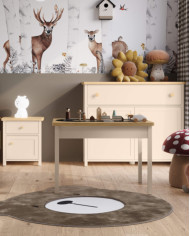 Stolik kawowy Story SO-18, Beż piaskowy/ Dąb vincenza bielona, LENART