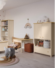 Stolik kawowy Story SO-18, Beż piaskowy/ Dąb vincenza bielona, LENART