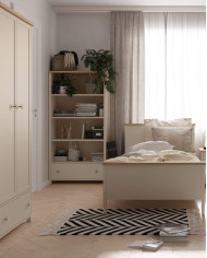 Półka wisząca Story SO-14, 110 cm, Beż piaskowy/ Dąb vincenza bielona, LENART