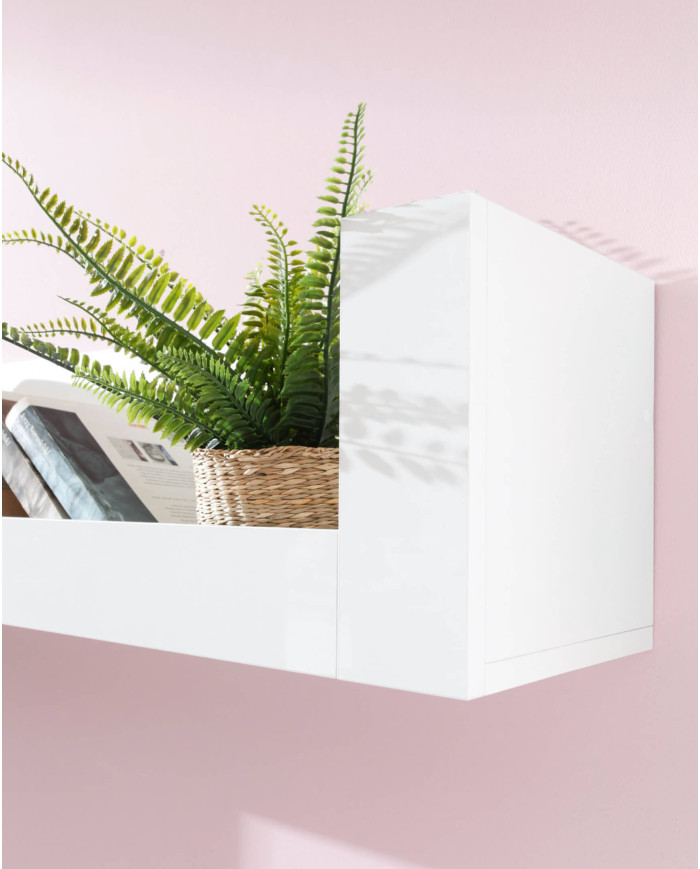 Szafa Bergen BE1, dwudrzwiowa z szufladą, Biały lux/ Biały połysk, MEBLAR