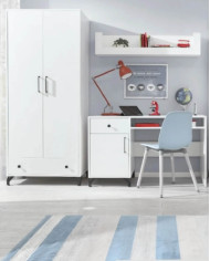 Półka wisząca Bergen BE12, Biały lux/ Biały połysk, MEBLAR