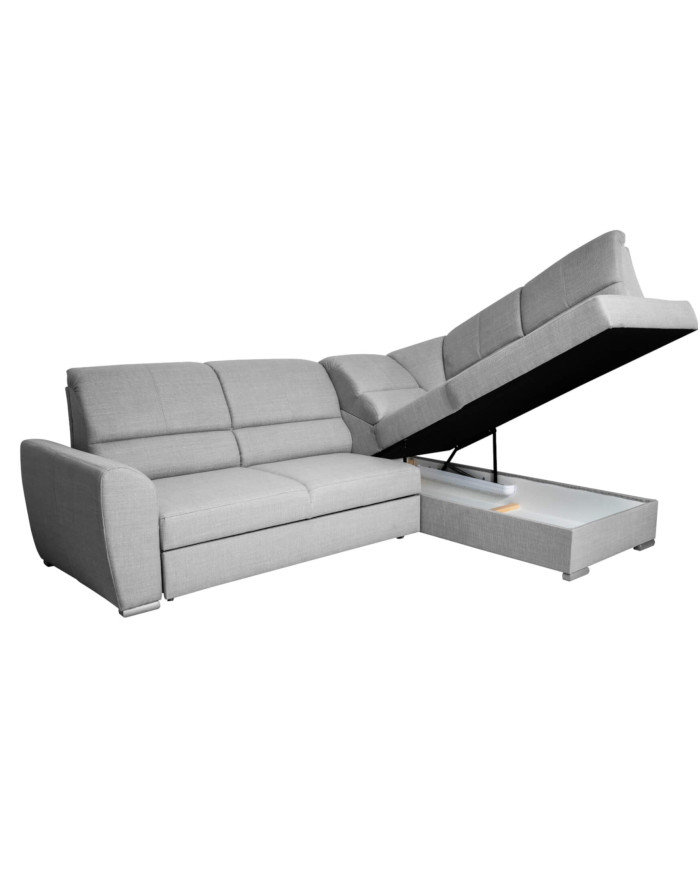 Super cena! Narożnik Erwin, funkcja spania, pojemnik, regulowane oparcie, Antex