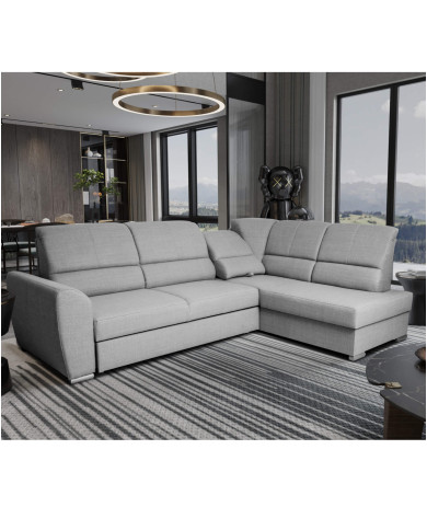 Super cena! Narożnik Erwin, funkcja spania, pojemnik, regulowane oparcie, Antex