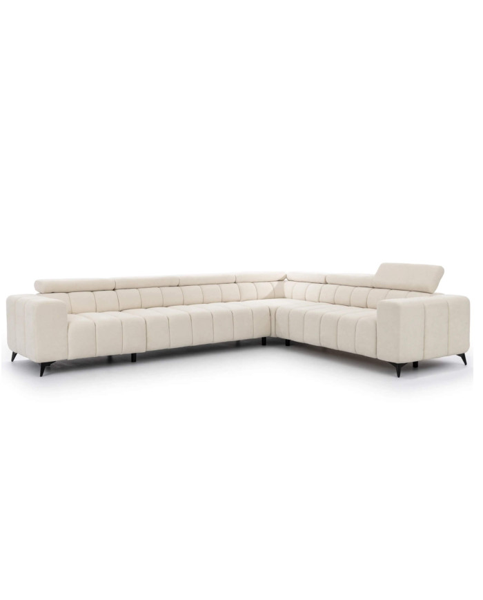 Narożnik Ragusso XL, 1B+3F+R+3SB, funkcja spania, pojemnik, regulowane zagłówki, Stagra