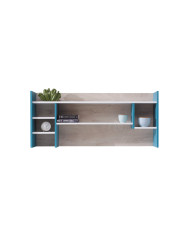 Półka wisząca Planet PL11, Biały lux/ Dąb/ Morski, MEBLAR