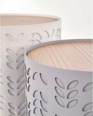 Ława Alba Zetaw 2w1 z pojemnikiem biała/popielata-3 Ława Alba Zetaw 2w1 z pojemnikiem biała/popielata-3