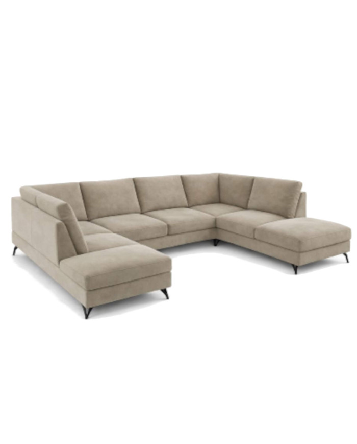 Narożnik Flavio U-form, symetryczny, funkcja spania, pojemniki, COMFORTEO