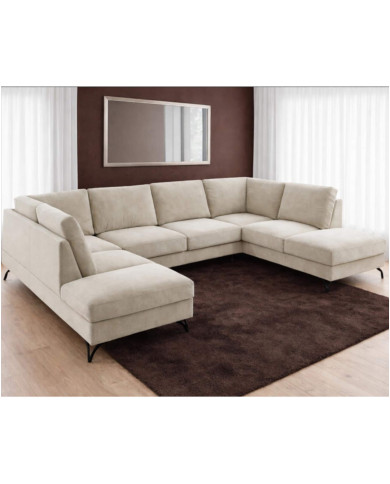 Narożnik Flavio U-form, symetryczny, funkcja spania, pojemniki, COMFORTEO