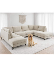 Narożnik Flavio U-form, symetryczny, funkcja spania, pojemniki, COMFORTEO