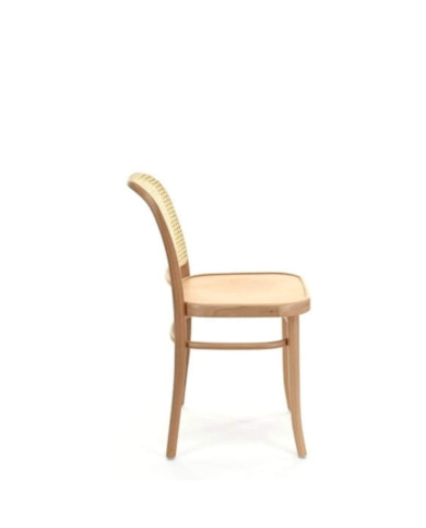 Krzesło A-811/2, twarde siedzisko, wyplatane oparcie, FAMEG