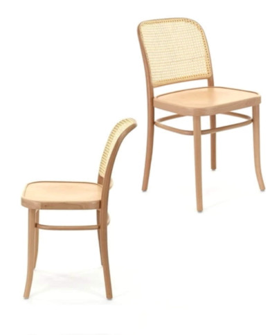 Krzesło A-811/2, twarde siedzisko, wyplatane oparcie, FAMEG