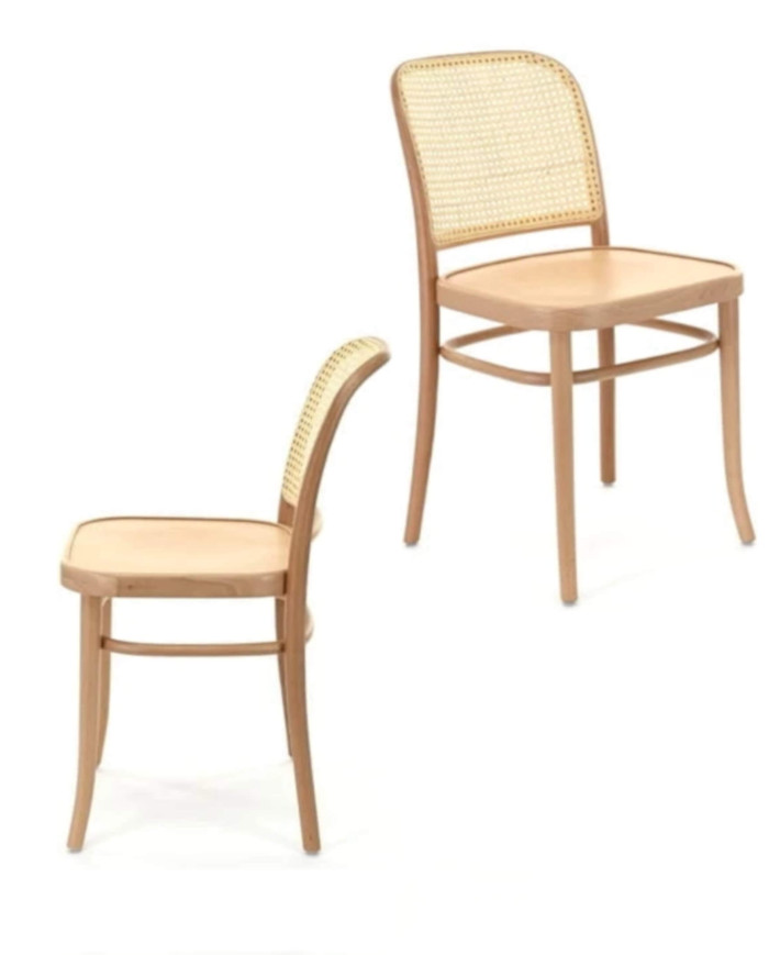 Krzesło A-811/2, twarde siedzisko, wyplatane oparcie, FAMEG