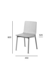 Krzesło A-2302 ATU, bukowe, twarde siedzisko i oparcie, FAMEG