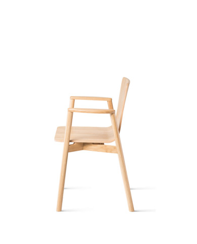 Krzesło z podłokietnikami B-2302 ATU, bukowe, twarde siedzisko i oparcie, FAMEG