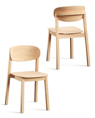 Krzesło A-2324 LINIA, bukowe, twarde siedzisko i oparcie, FAMEG