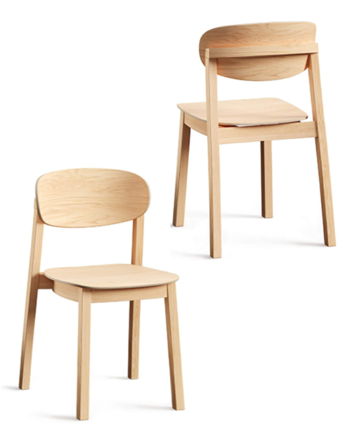 Krzesło A-2324 LINIA, bukowe, twarde siedzisko i oparcie, FAMEG
