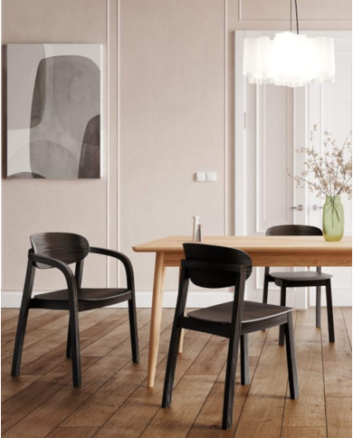 Krzesło A-2324 LINIA, bukowe, twarde siedzisko i oparcie, FAMEG