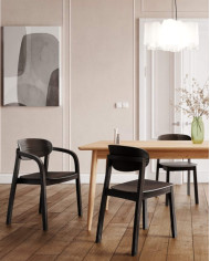 Krzesło A-2324 LINIA, bukowe, twarde siedzisko i oparcie, FAMEG