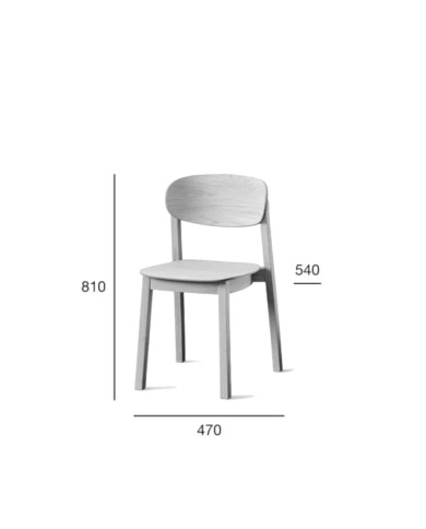 Krzesło z podłokietnikami B-2324 LINIA, bukowe, twarde siedzisko i oparcie, FAMEG