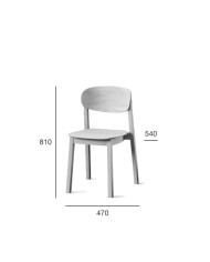 Krzesło z podłokietnikami B-2324 LINIA, bukowe, twarde siedzisko i oparcie, FAMEG