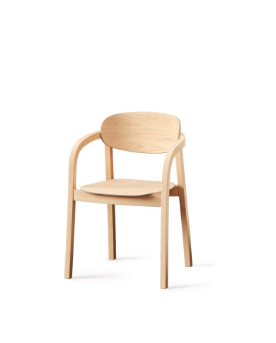 Krzesło z podłokietnikami B-2324 LINIA, bukowe, twarde siedzisko i oparcie, FAMEG