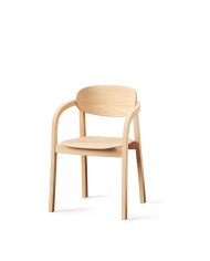 Krzesło z podłokietnikami B-2324 LINIA, bukowe, twarde siedzisko i oparcie, FAMEG