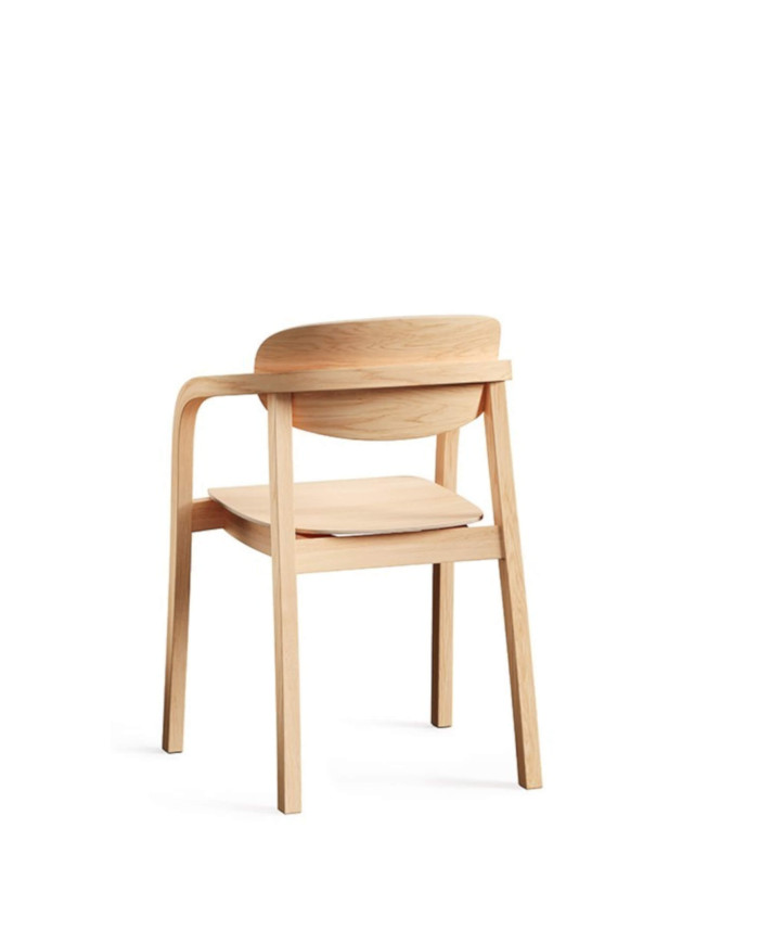 Krzesło z podłokietnikami B-2324 LINIA, bukowe, twarde siedzisko i oparcie, FAMEG