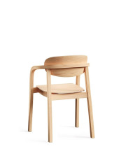 Krzesło z podłokietnikami B-2324 LINIA, bukowe, twarde siedzisko i oparcie, FAMEG