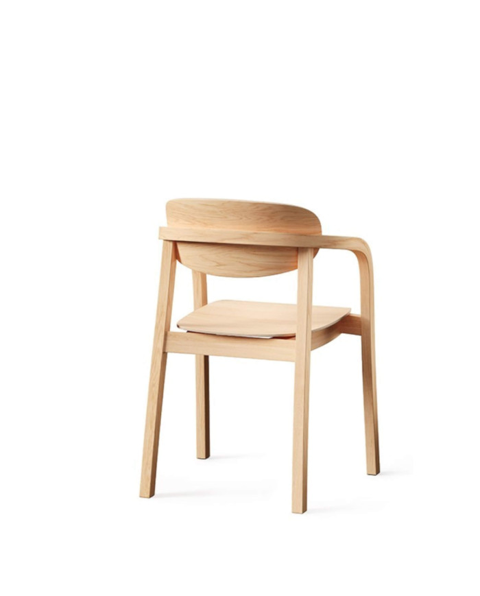 Krzesło z podłokietnikami B-2324 LINIA, bukowe, twarde siedzisko i oparcie, FAMEG