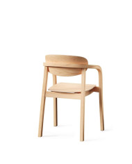 Krzesło z podłokietnikami B-2324 LINIA, bukowe, twarde siedzisko i oparcie, FAMEG