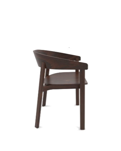 Krzesło z podłokietnikami B-2320 NORD, bukowe, twarde siedzisko i oparcie, FAMEG