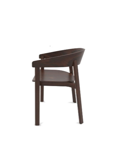 Krzesło z podłokietnikami B-2320 NORD, bukowe, twarde siedzisko i oparcie, FAMEG