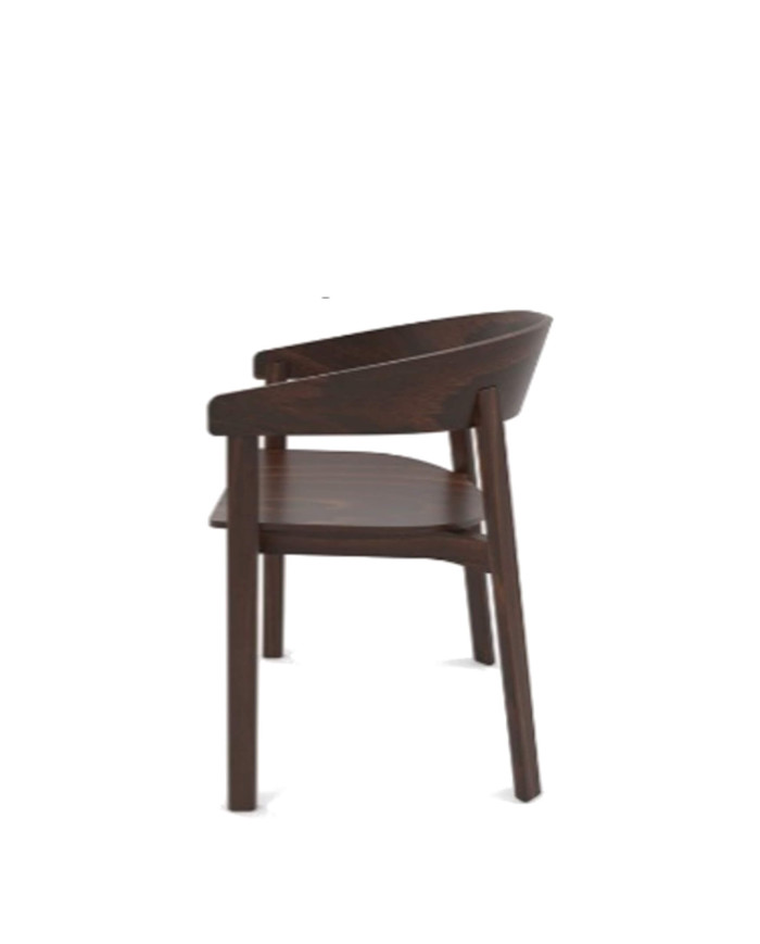 Krzesło z podłokietnikami B-2320 NORD, bukowe, twarde siedzisko i oparcie, FAMEG