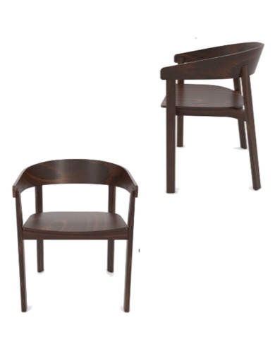 Krzesło z podłokietnikami B-2320 NORD, bukowe, twarde siedzisko i oparcie, FAMEG