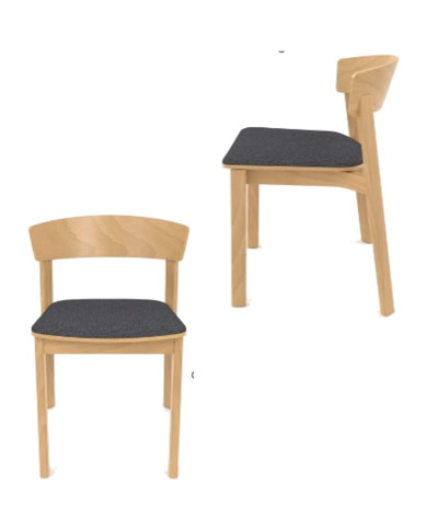 Krzesło A-2320/1 NORD, bukowe, tapicerowane siedzisko, FAMEG