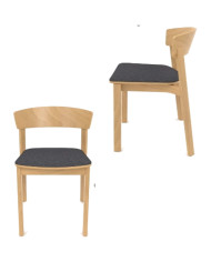 Krzesło A-2320/1 NORD, bukowe, tapicerowane siedzisko, FAMEG
