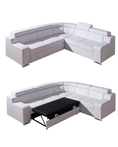 Narożnik modułowy Oskar 1, funkcja spania, pojemnik, regulowane zagłówki, DOLMAR