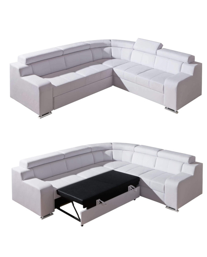 Narożnik modułowy Oskar 1, funkcja spania, pojemnik, regulowane zagłówki, DOLMAR