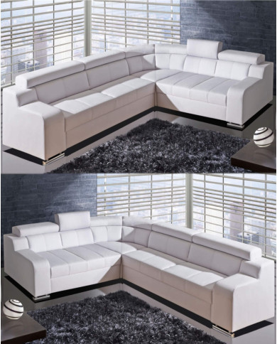 Narożnik modułowy Oskar 1, funkcja spania, pojemnik, regulowane zagłówki, DOLMAR