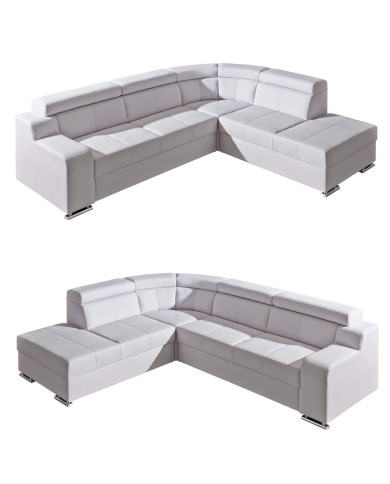 Narożnik modułowy Oskar 2, funkcja spania, pojemnik, regulowane zagłówki, DOLMAR